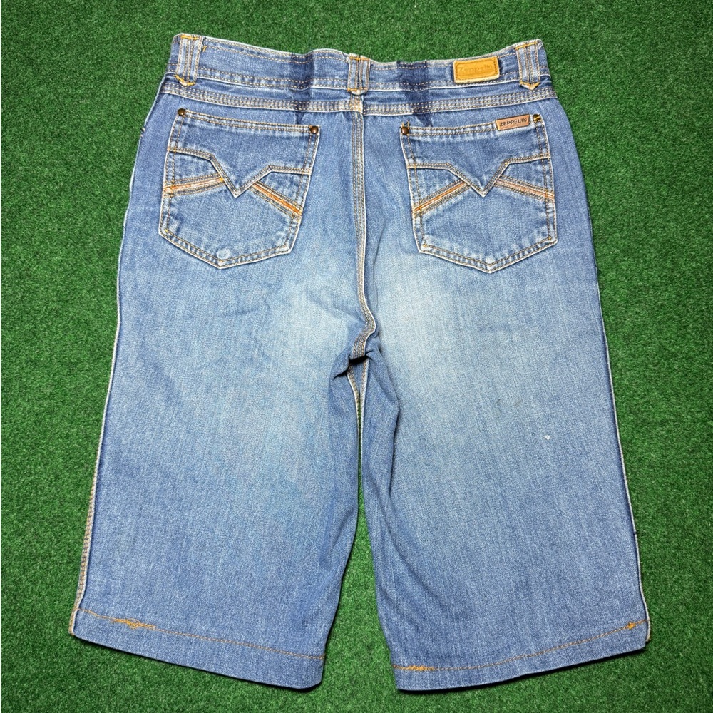 Vintage Zeppelin Jorts 30 12” Skater Grunge Punk Denim Shorts